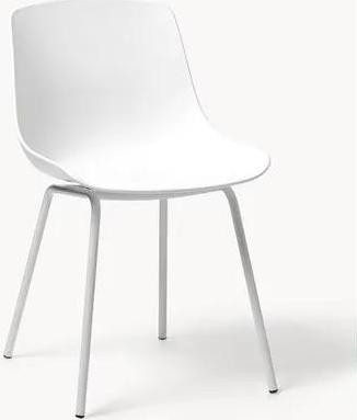 Židle z umělé hmoty's kovovými nohami