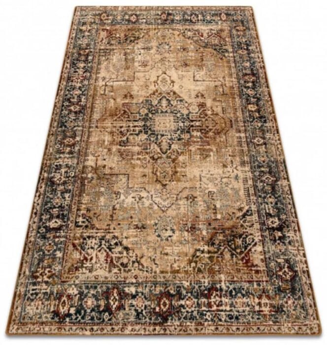 Vlněný kusový koberec Kalar béžovo