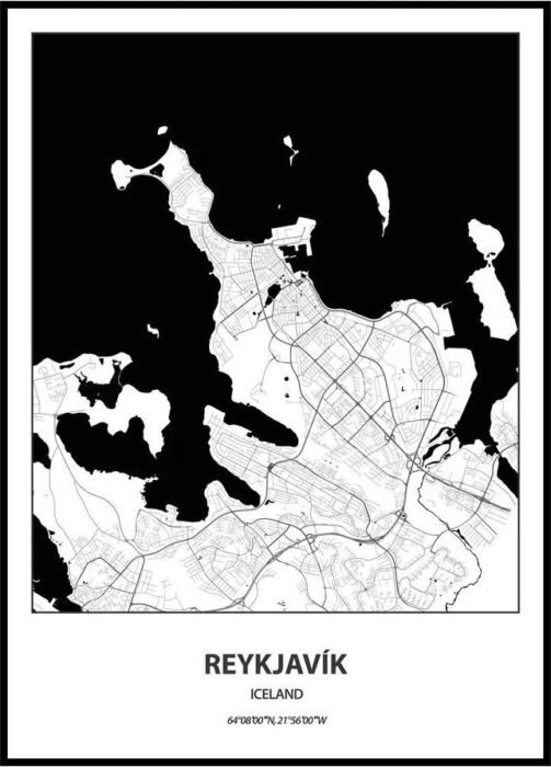 Plakát Mapa města (více variant měst) Rozměr plakátu: A4