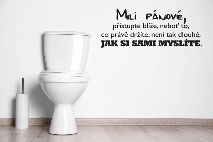 Lepy.cz Samolepka na zeď WC - Milí pánové Velikost