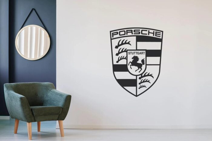 Lepy.cz Samolepka na zeď Porsche - Logo Velikost (šířka