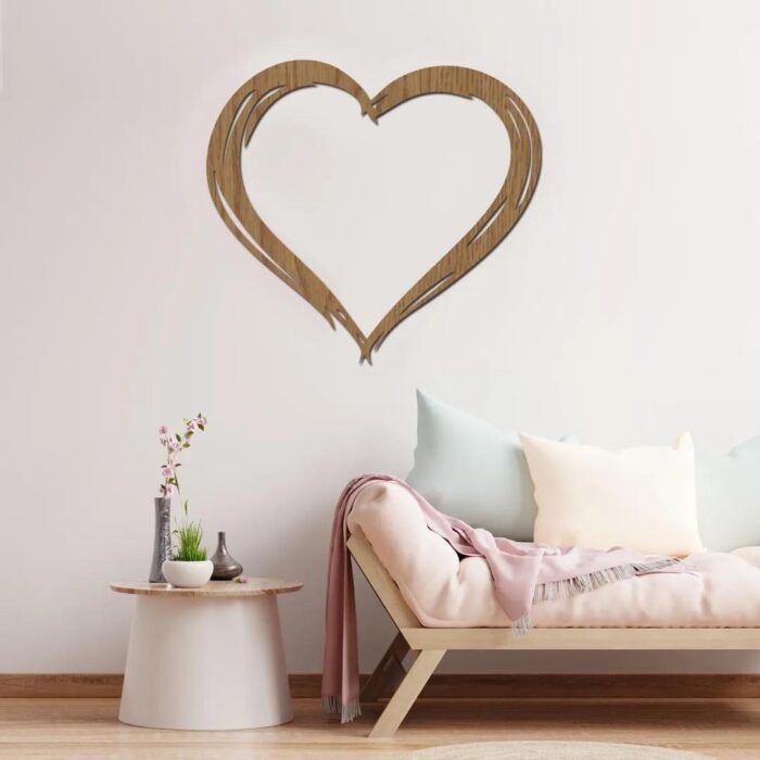 dřevo života Dřevěná dekorace srdce INK Barevný vzor: